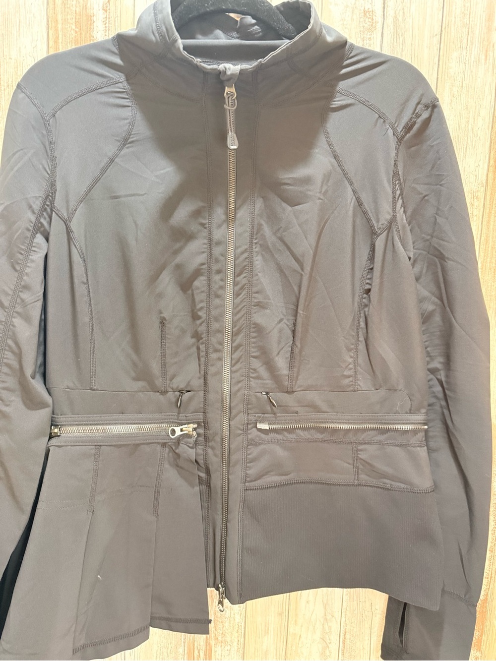 Zella Black Zip Off Peplum Jacket - Picture 6 of 11